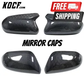 Carbon Fiber or Gloss Black Mirror Cap Replacements 2018-2024 Toyota Camry Compatible - VIP Price Free Shipping Item
