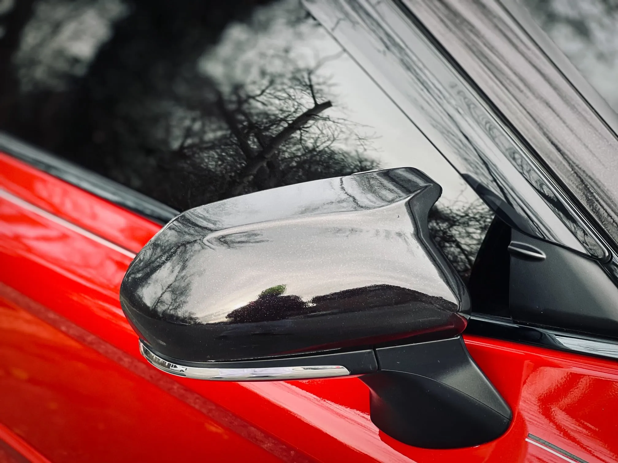 Carbon Fiber or Gloss Black Mirror Cap Replacements 2018-2024 Toyota Camry Compatible - VIP Price Free Shipping Item