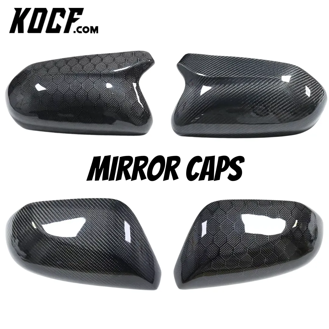 Carbon Fiber or Gloss Black Mirror Cap Replacements 2018-2024 Toyota Camry Compatible - VIP Price Free Shipping Item