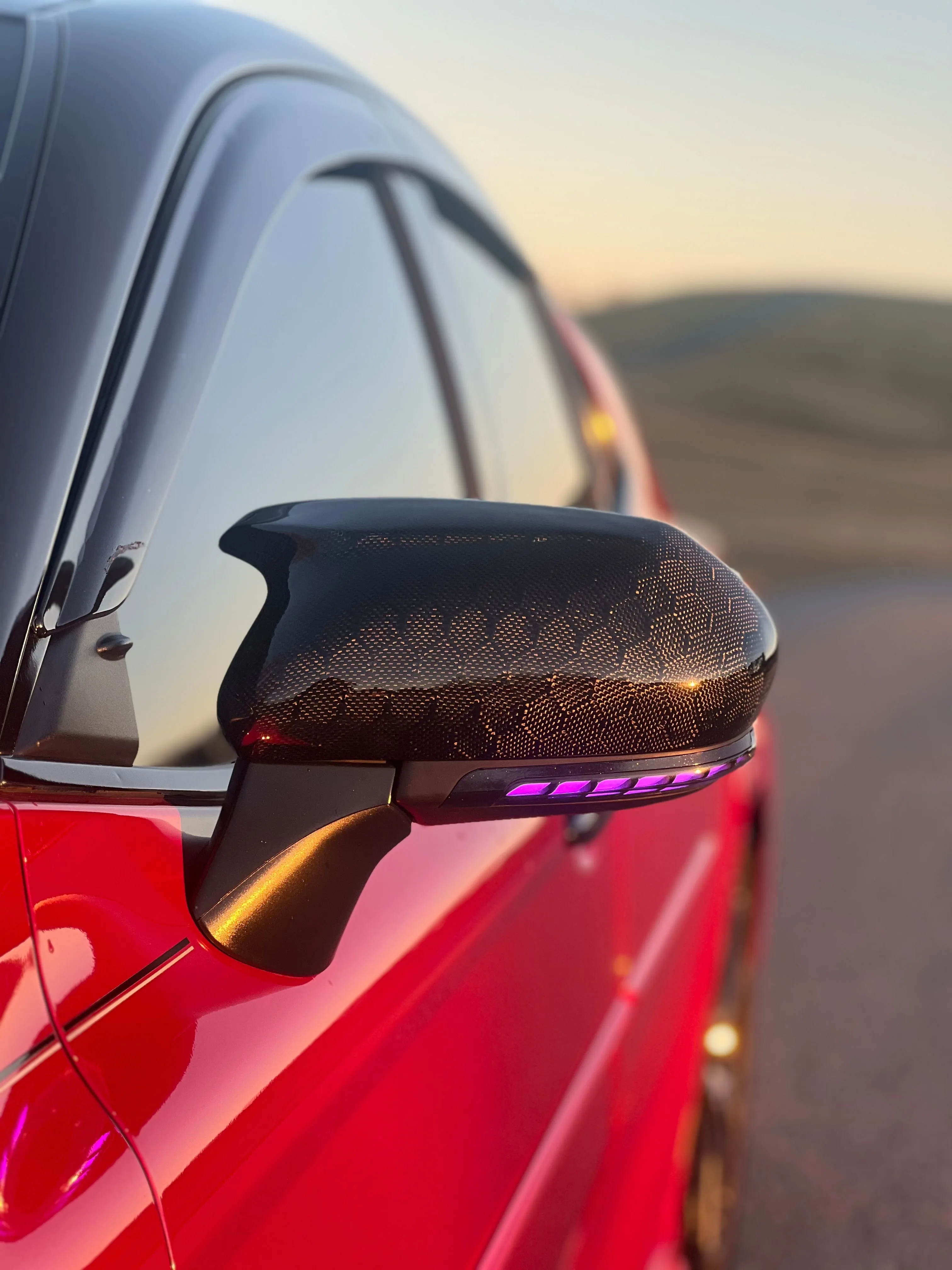 Carbon Fiber or Gloss Black Mirror Cap Replacements 2018-2024 Toyota Camry Compatible - VIP Price Free Shipping Item