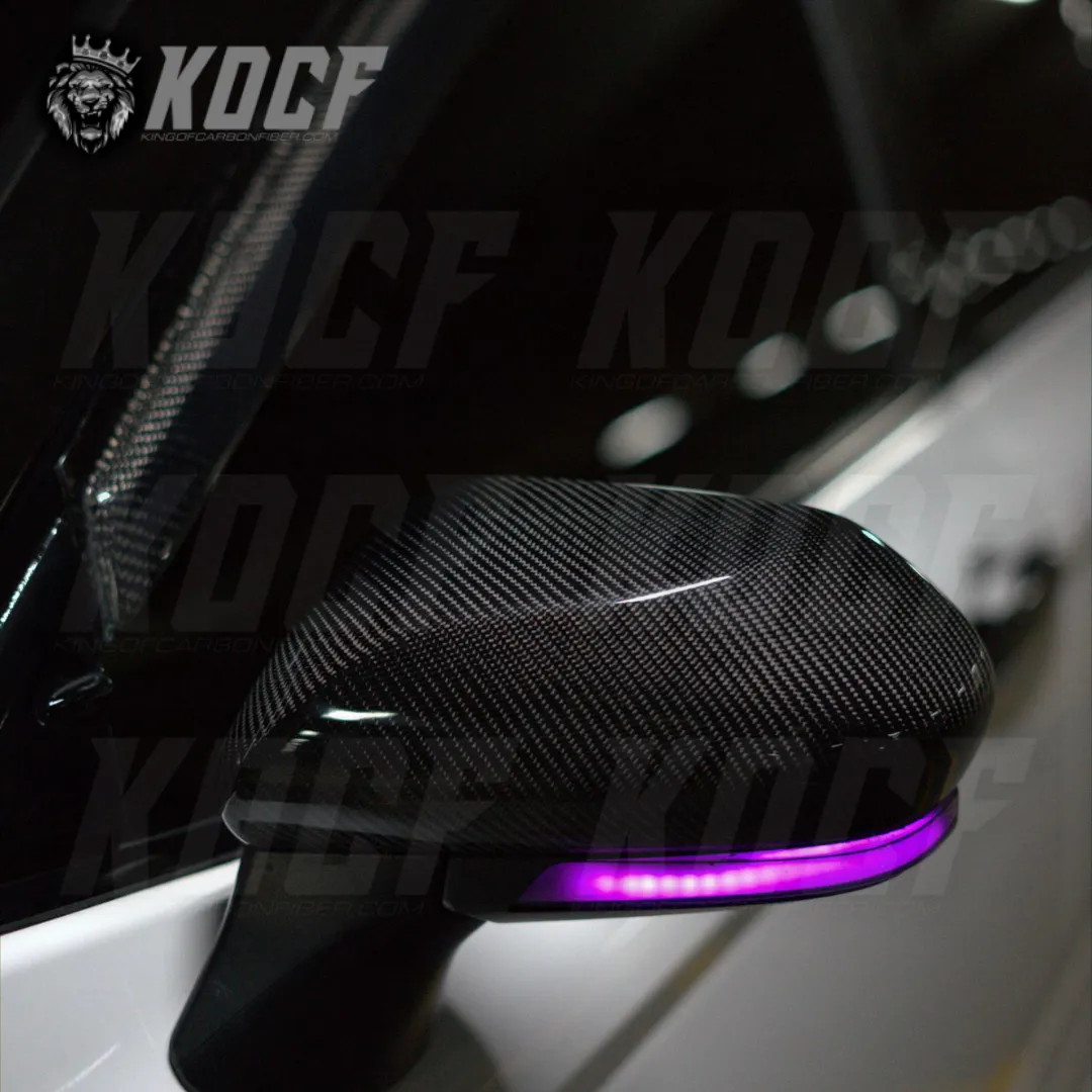 Carbon Fiber or Gloss Black Mirror Cap Replacements 2018-2024 Toyota Camry Compatible