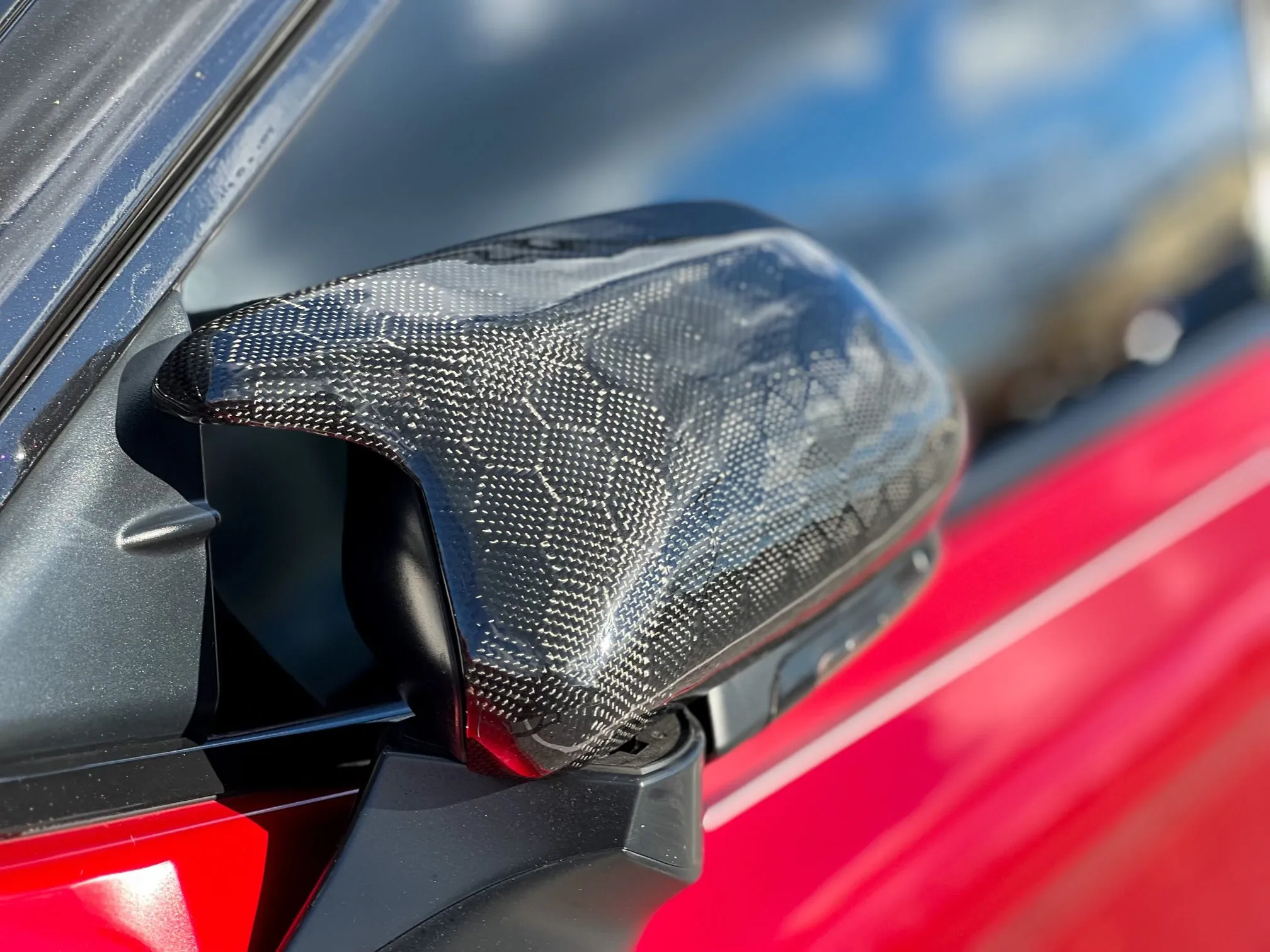 Carbon Fiber or Gloss Black Mirror Cap Replacements 2018-2024 Toyota Camry Compatible