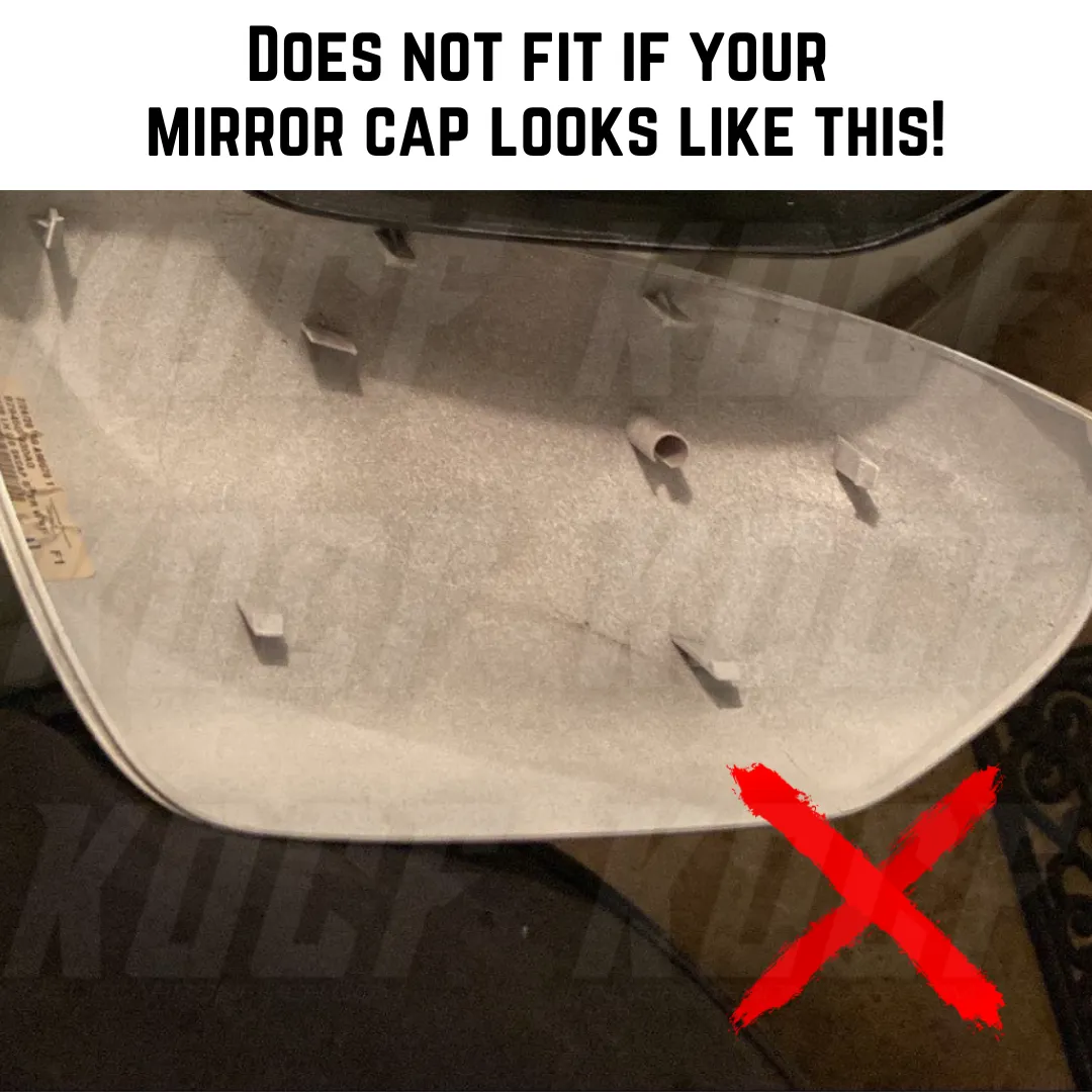 Carbon Fiber or Gloss Black Mirror Cap Replacements 2018-2024 Toyota Camry Compatible