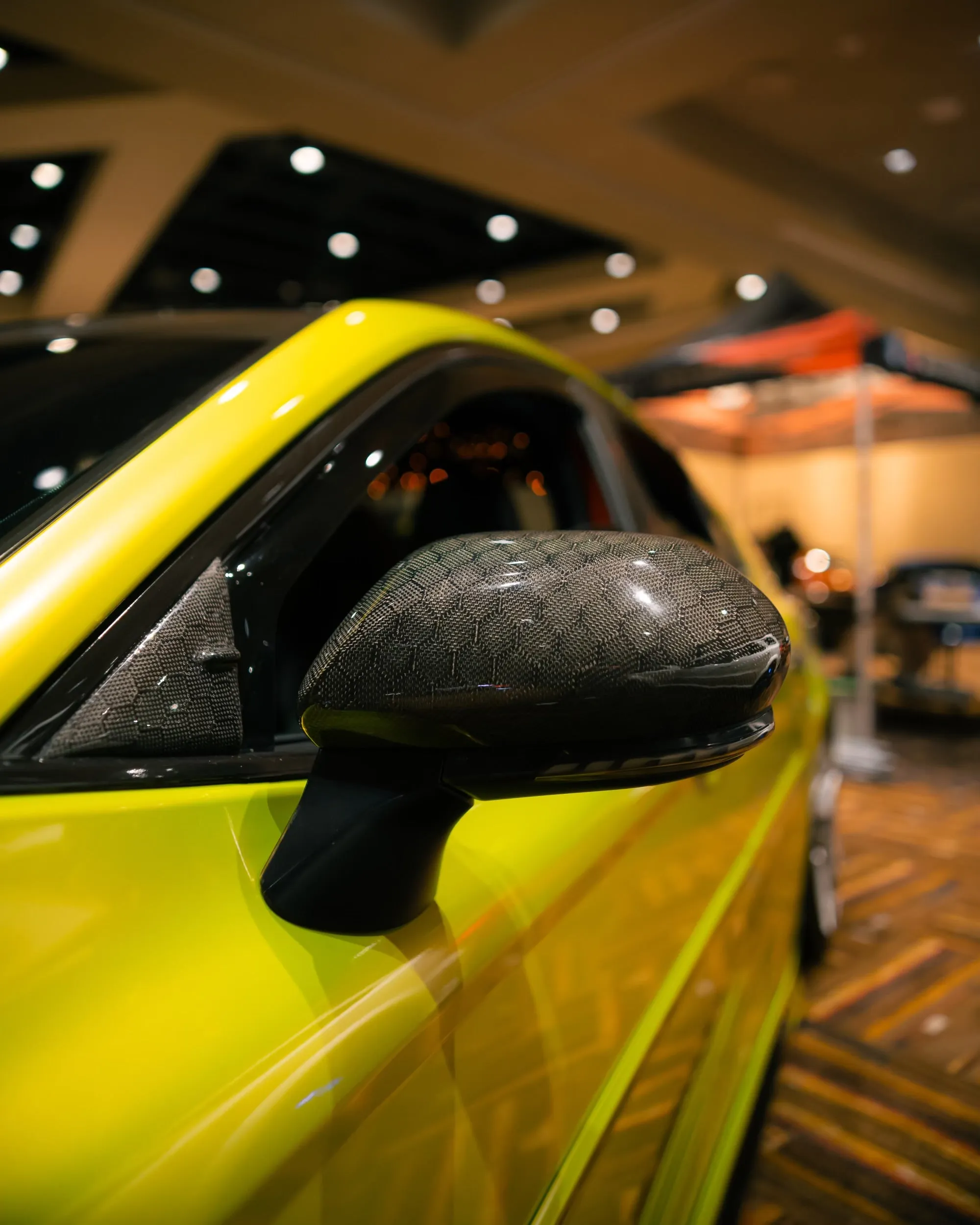 Carbon Fiber or Gloss Black Mirror Cap Replacements 2018-2024 Toyota Camry Compatible
