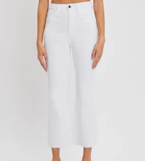 Cello White Crop Flare Jeans WV39208WHT