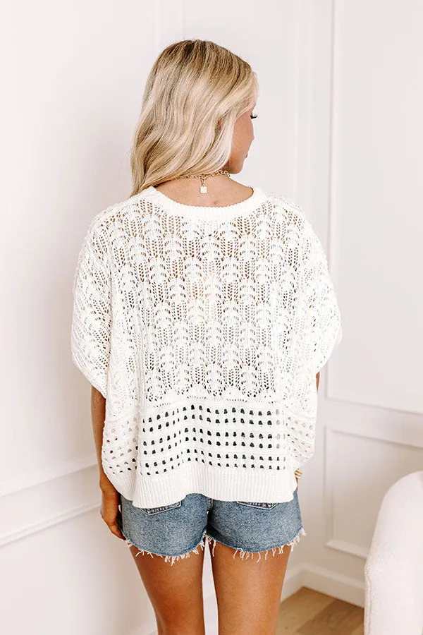 Charleston Charm Pointelle Knit Top