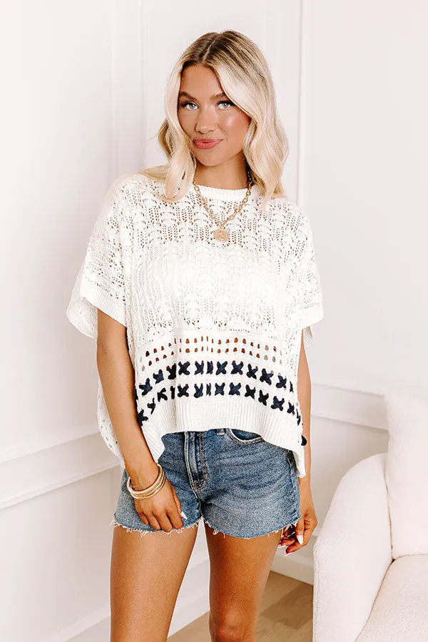 Charleston Charm Pointelle Knit Top