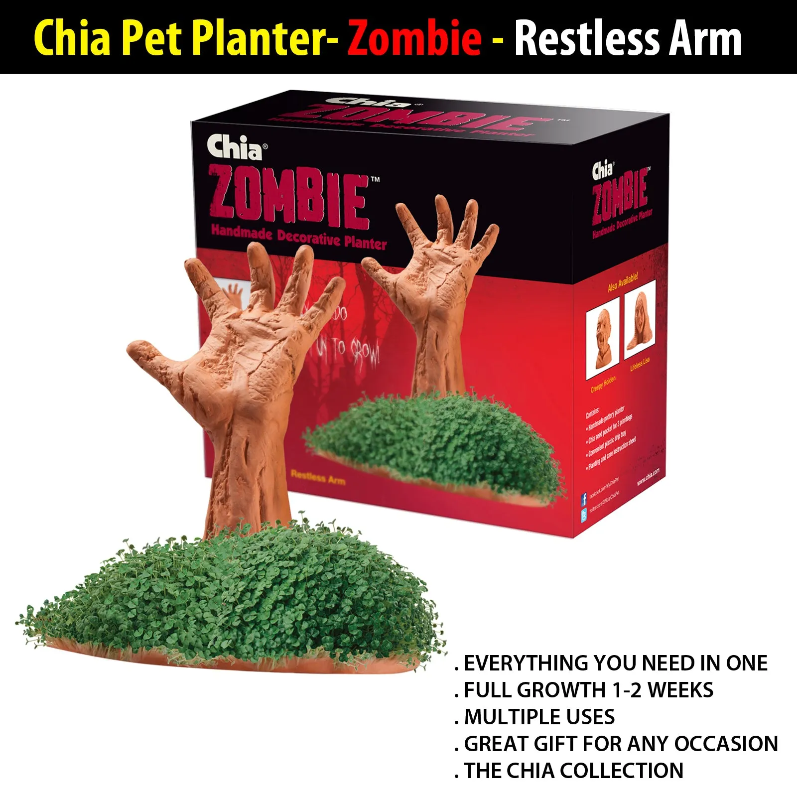 Chia Pet Planter - Zombie - Restless Arm