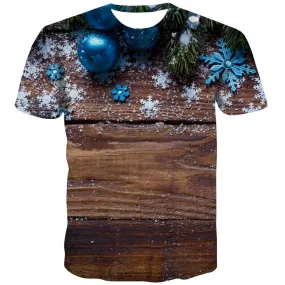 Christmas T-shirt Men Snowflake Tshirt Anime Party T-shirts 3d Christmas Tree Tshirts Novelty