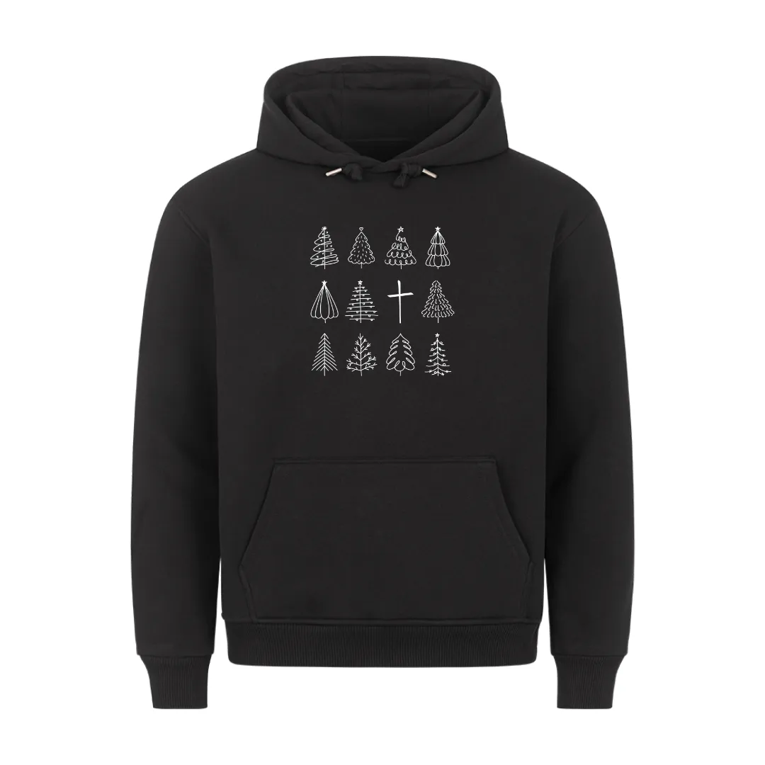 Christmas Trees and Cross Hoodie