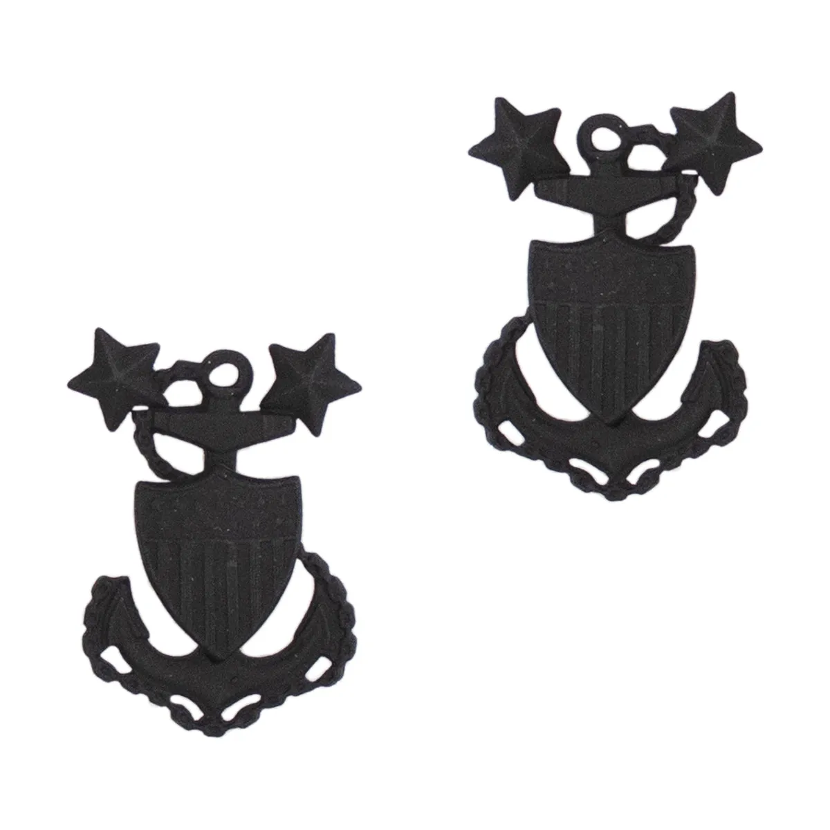 Coast Guard Collar Device: E9 CPO: Master - black metal