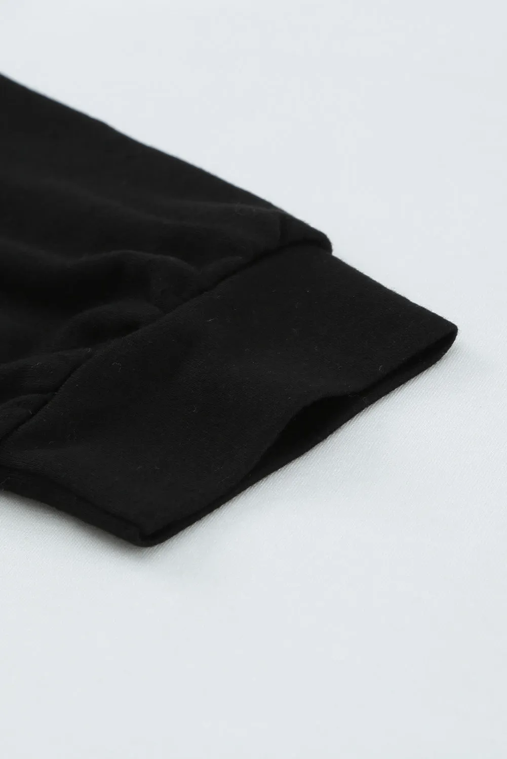 Colorblock V Neck Long Sleeve Hoodie