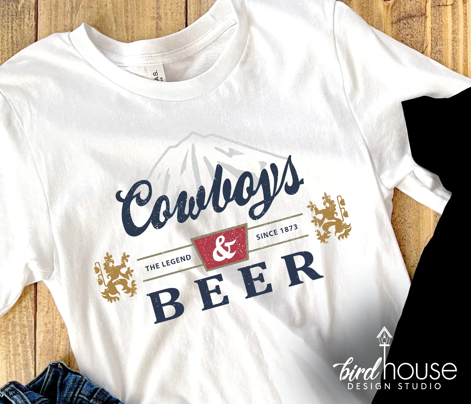 Cowboys & Beer Graphic Tee Shirt