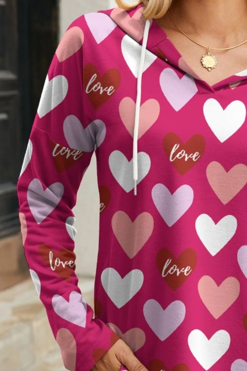 Cupid's Arrow Pink Heart Hoodie