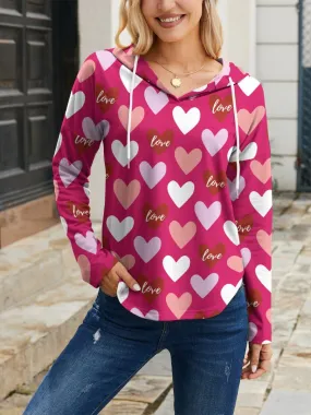 Cupid's Arrow Pink Heart Hoodie