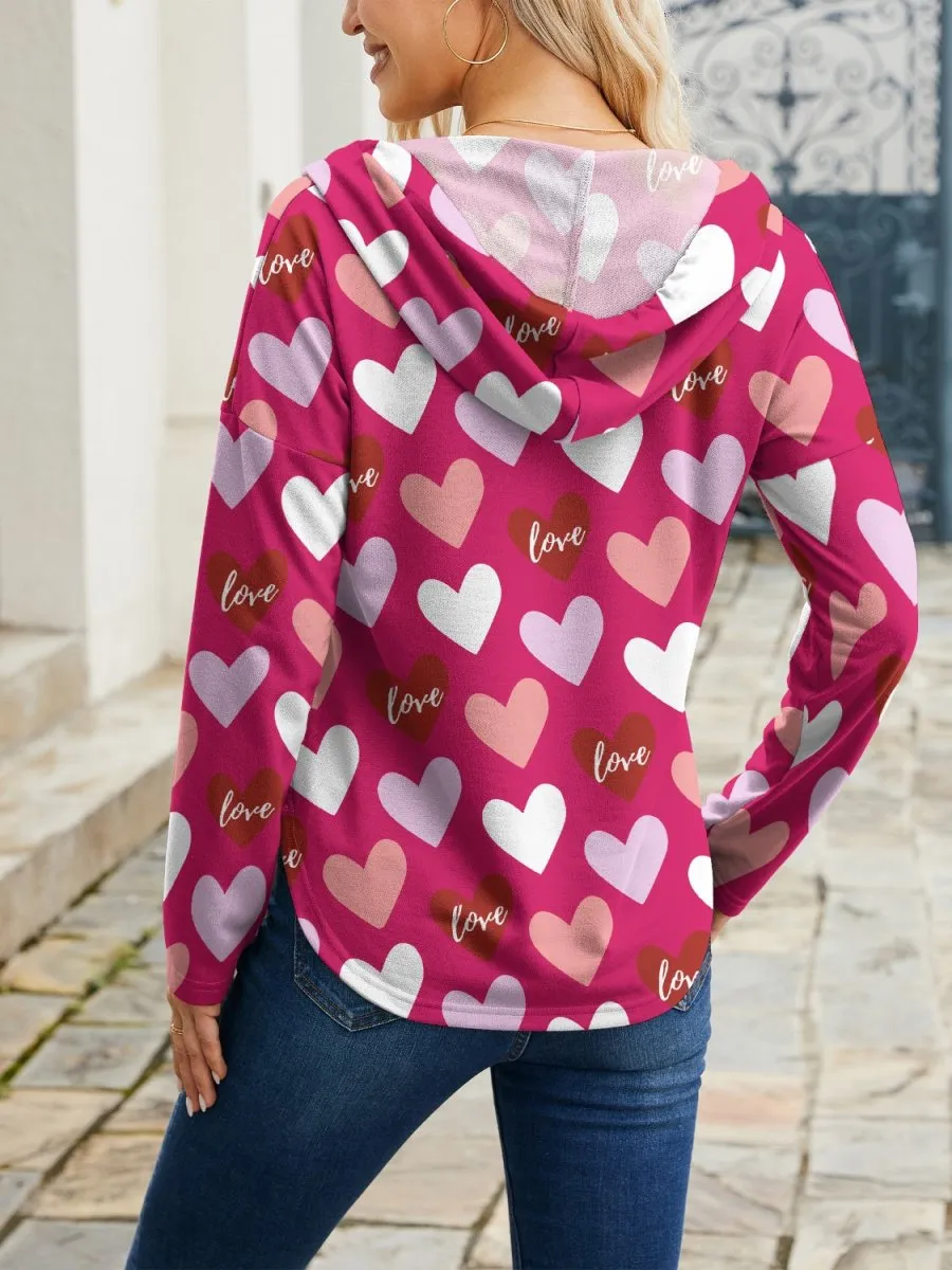 Cupid's Arrow Pink Heart Hoodie
