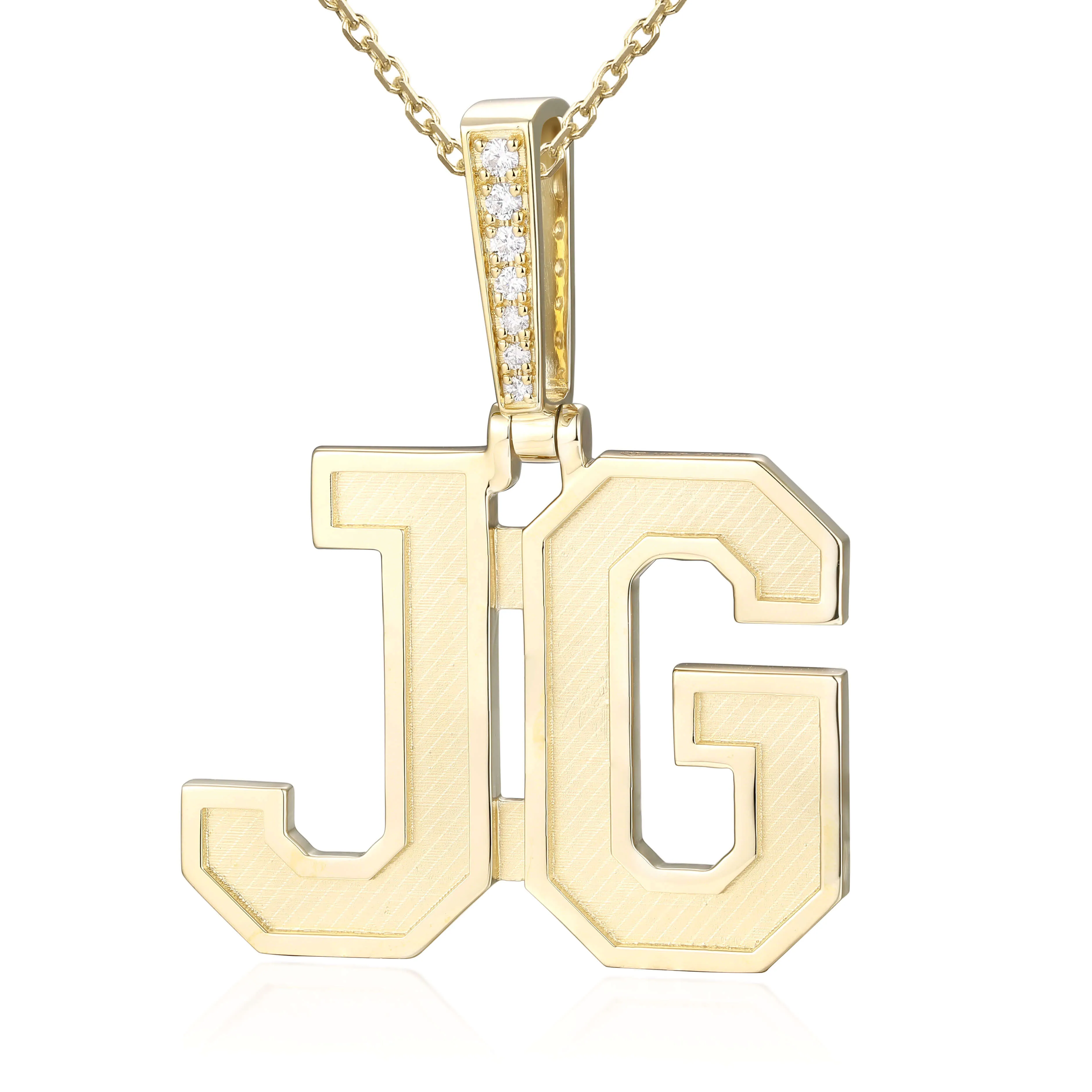 Customizable Number Pendant | Raised Beveled Edge