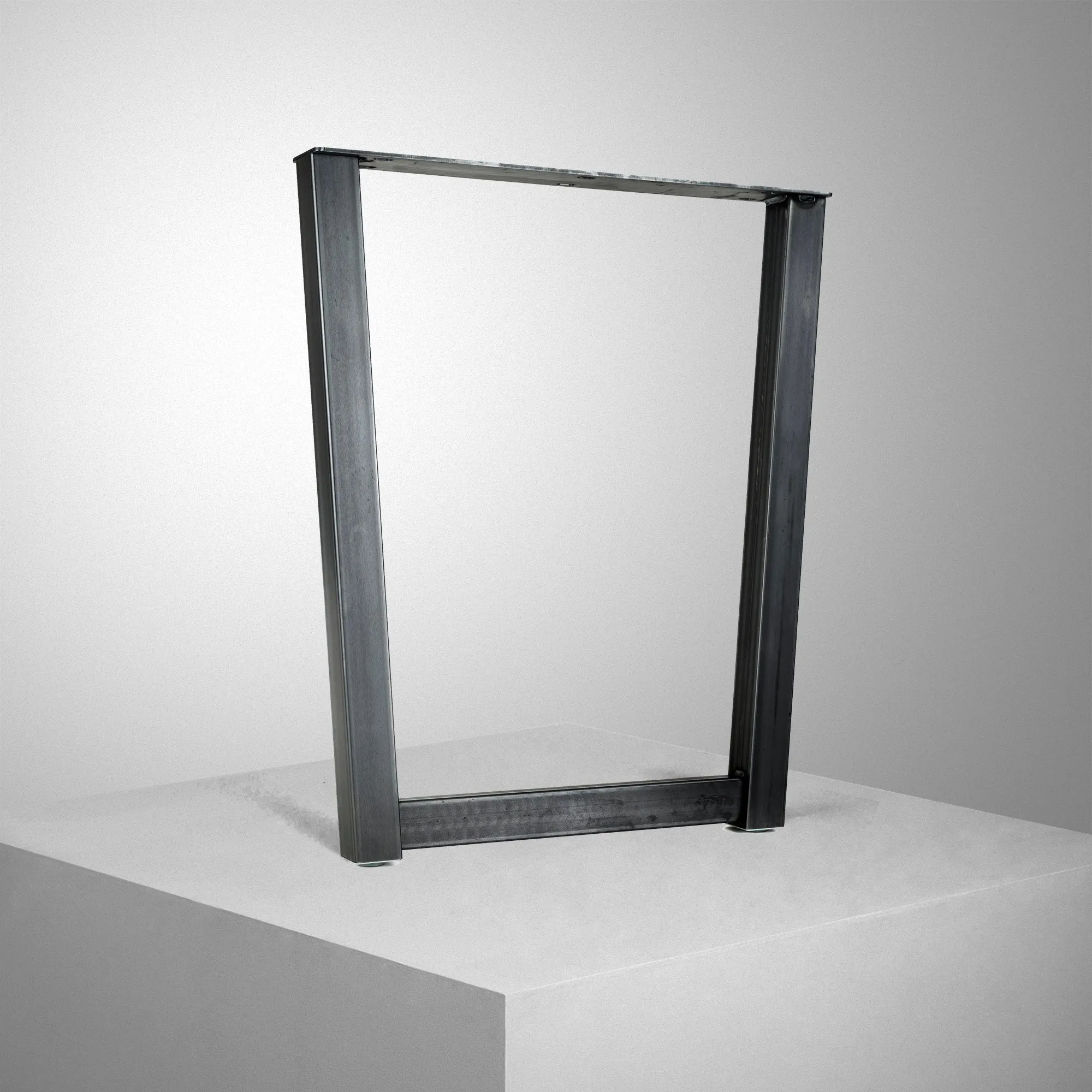 Customizable Trapezoid Narrow Tube Leg - Raw Steel
