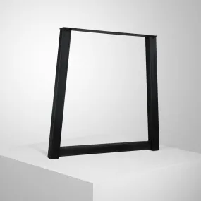 Customizable Trapezoid Wide Tube Leg - Black Powder Coat