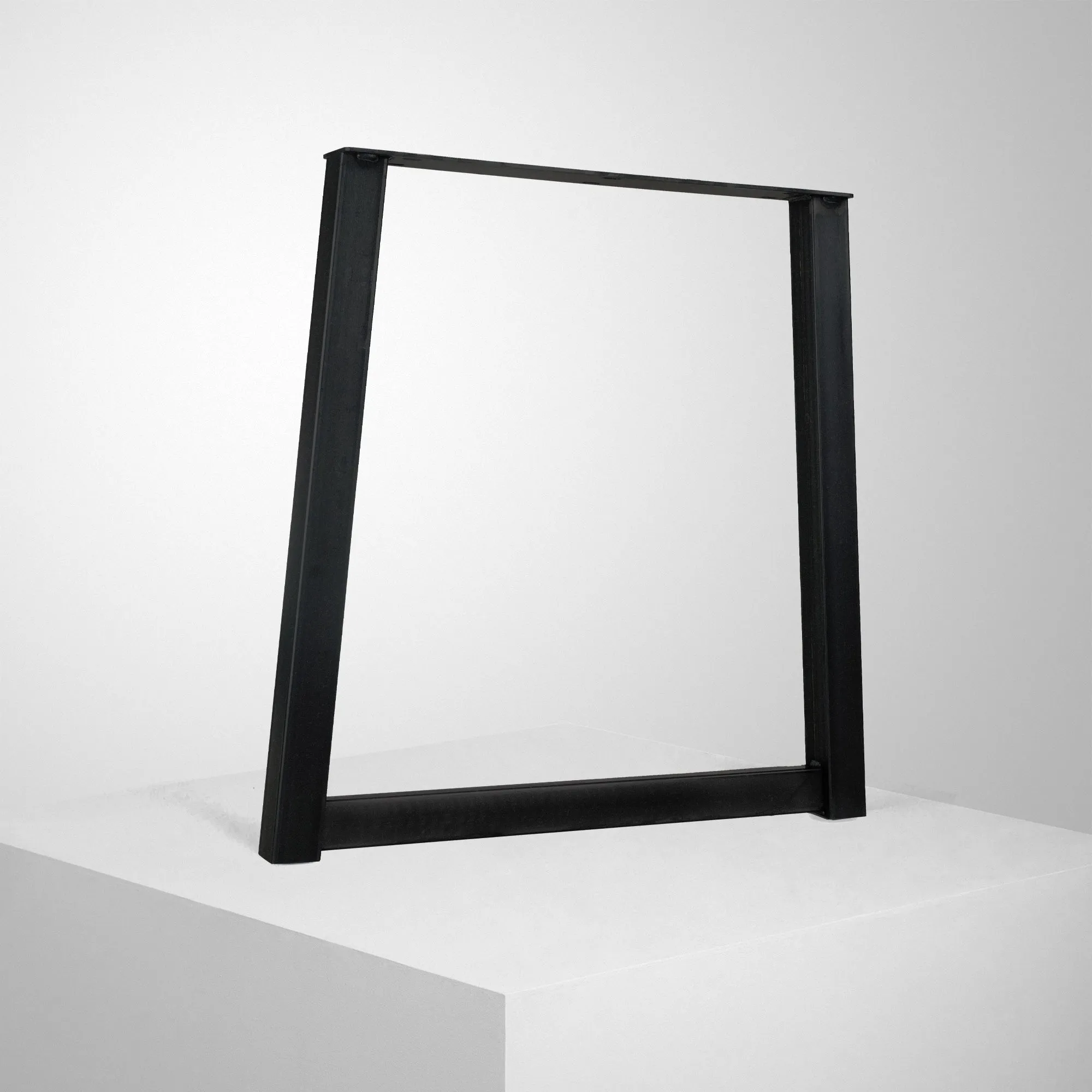 Customizable Trapezoid Wide Tube Leg - Black Powder Coat