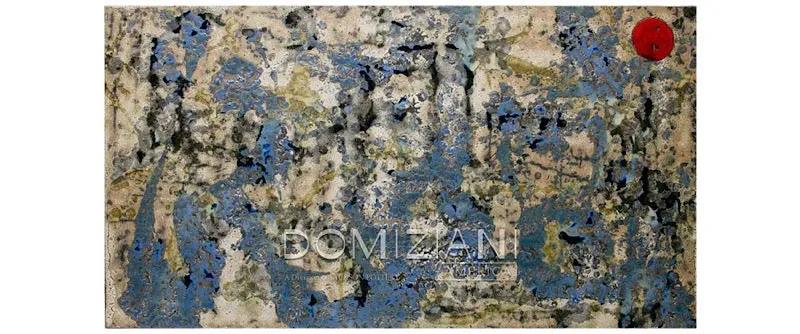 Domiziani Lava Stone Rectangular 44" x 24" Tabletop - Blue & Green