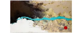 Domiziani Lava Stone Rectangular 44" x 24" Tabletop - Roccia Acqua