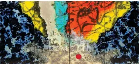 Domiziani Lava Stone Rectangular Tabletop, 4 Panels - Tramonto
