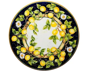 Domiziani Lava Stone Round 40" Tabletop - Blu