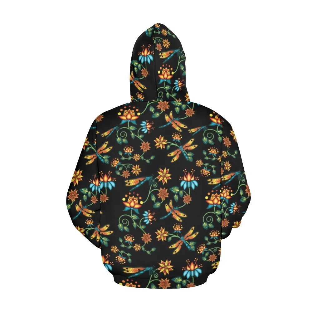 Dragon Lily Noir Hoodie for Women (USA Size)