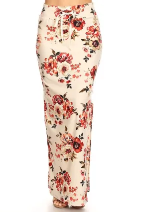 Drawstring Maxi Skirt