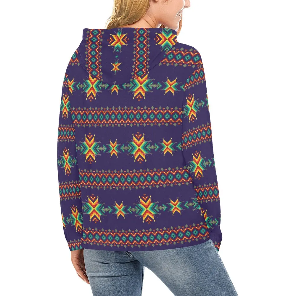 Dreams of Ancestors Indigo Hoodie for Women (USA Size)
