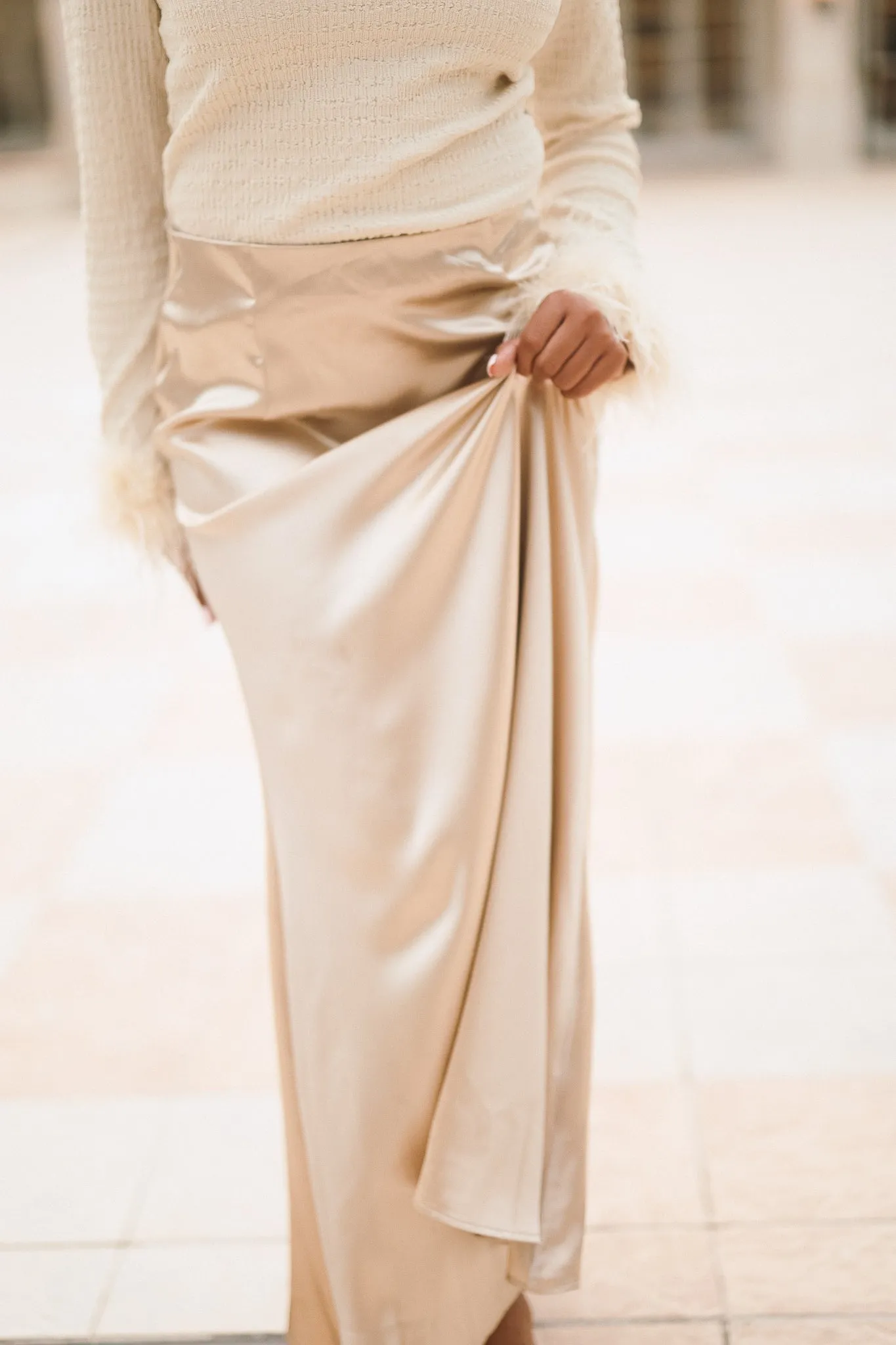 Dylan Skirt in Champagne - FINAL SALE