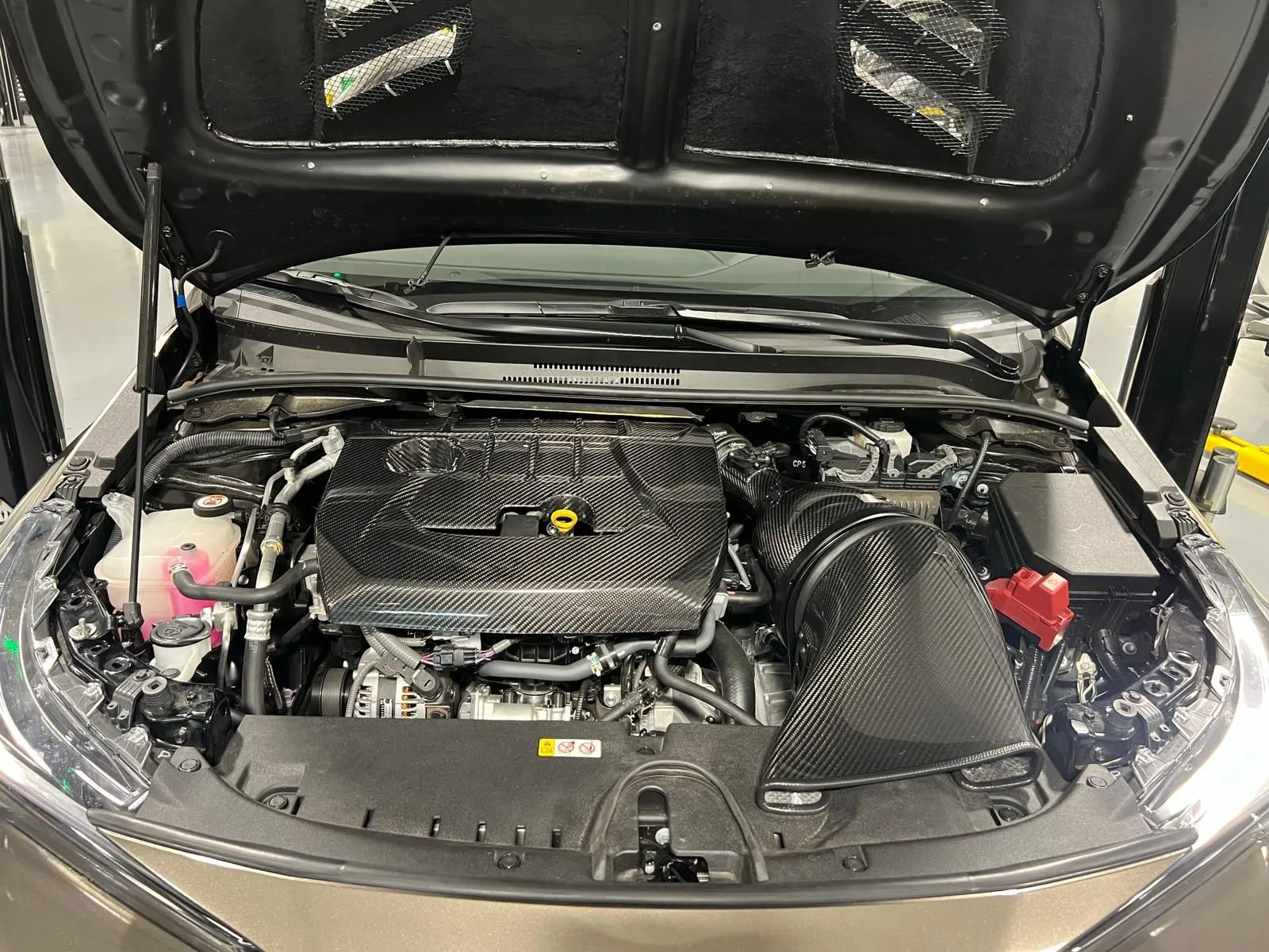 Engine Cover Overlay Carbon Fiber 2023  Toyota Corolla GR & 2020-2024 Yaris GR Engine Cover Compatible