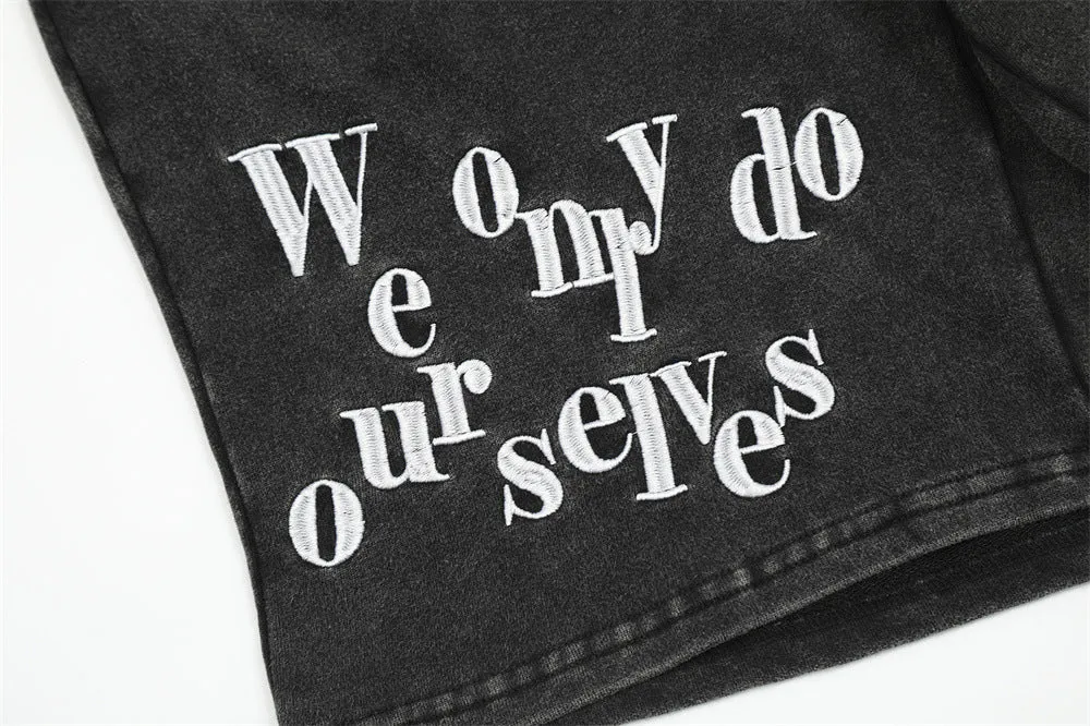 Fashion English Letter Loose Shorts Men