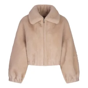 Faux Fur Bomber Jacket - Frost
