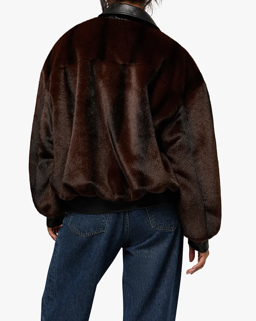 Faux Fur Bomber Jacket