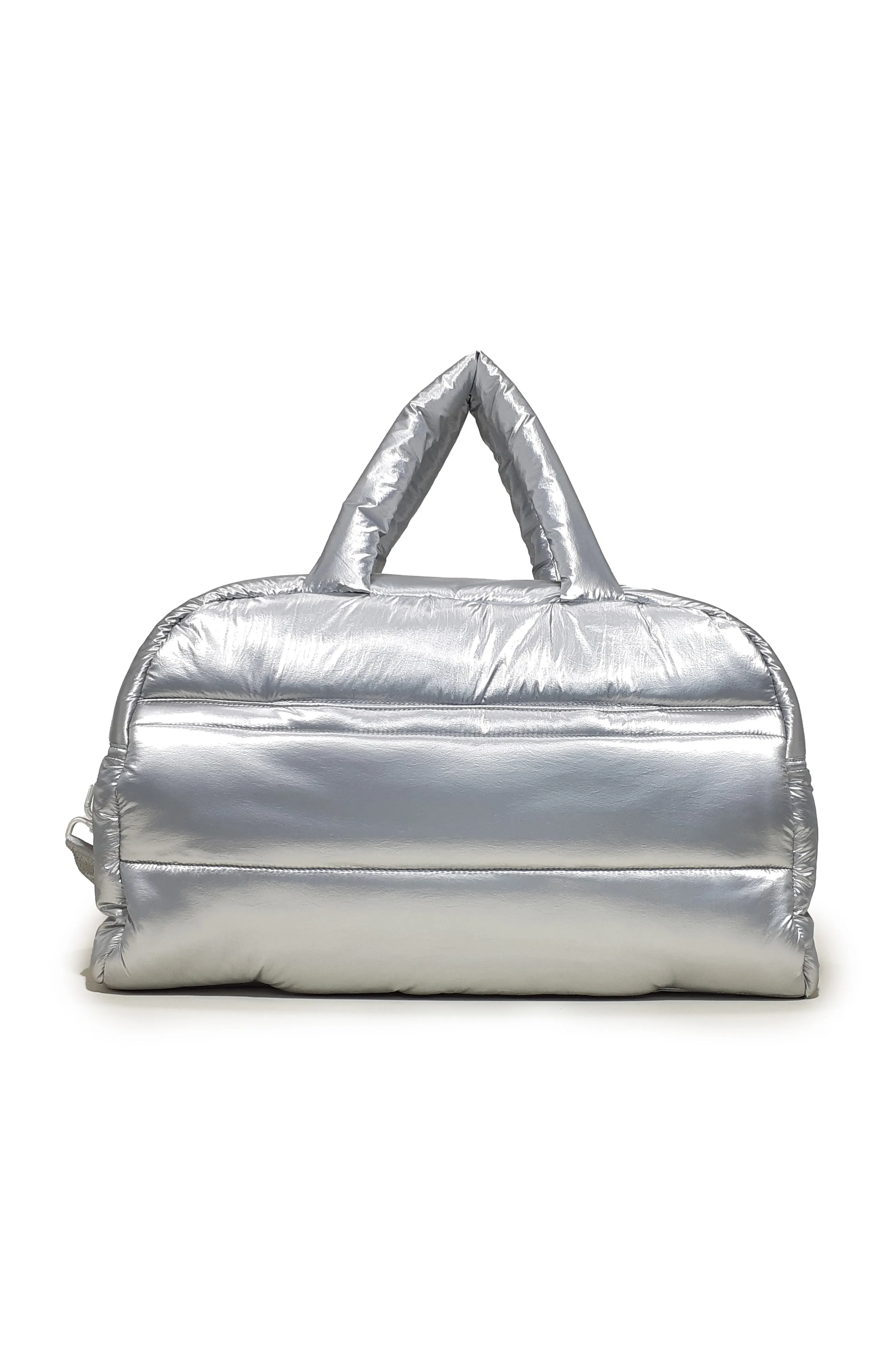 Feather Escape Duffle | Matte Silver Nylon