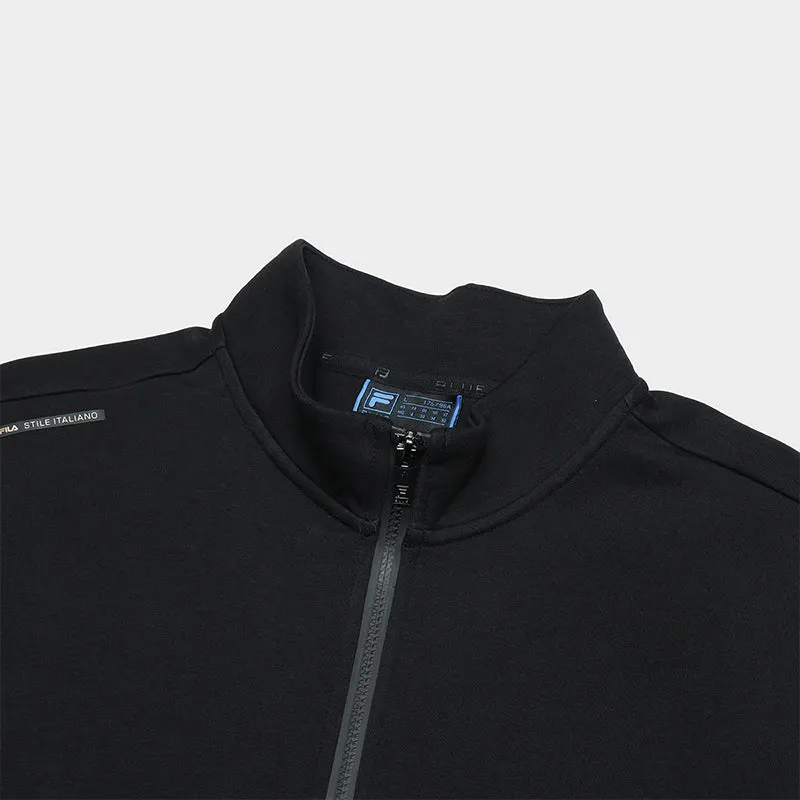FILA CORE Men's DESIGN MUSEUM DENMARK WHITE LINE BLUE Knit Top in Black (Unisex)