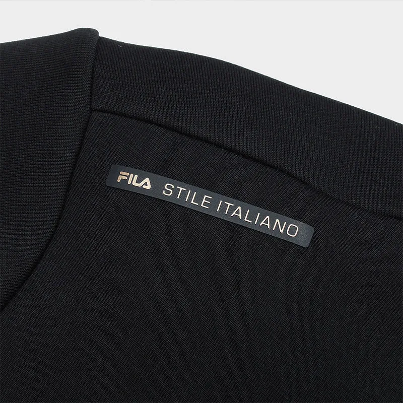 FILA CORE Men's DESIGN MUSEUM DENMARK WHITE LINE BLUE Knit Top in Black (Unisex)