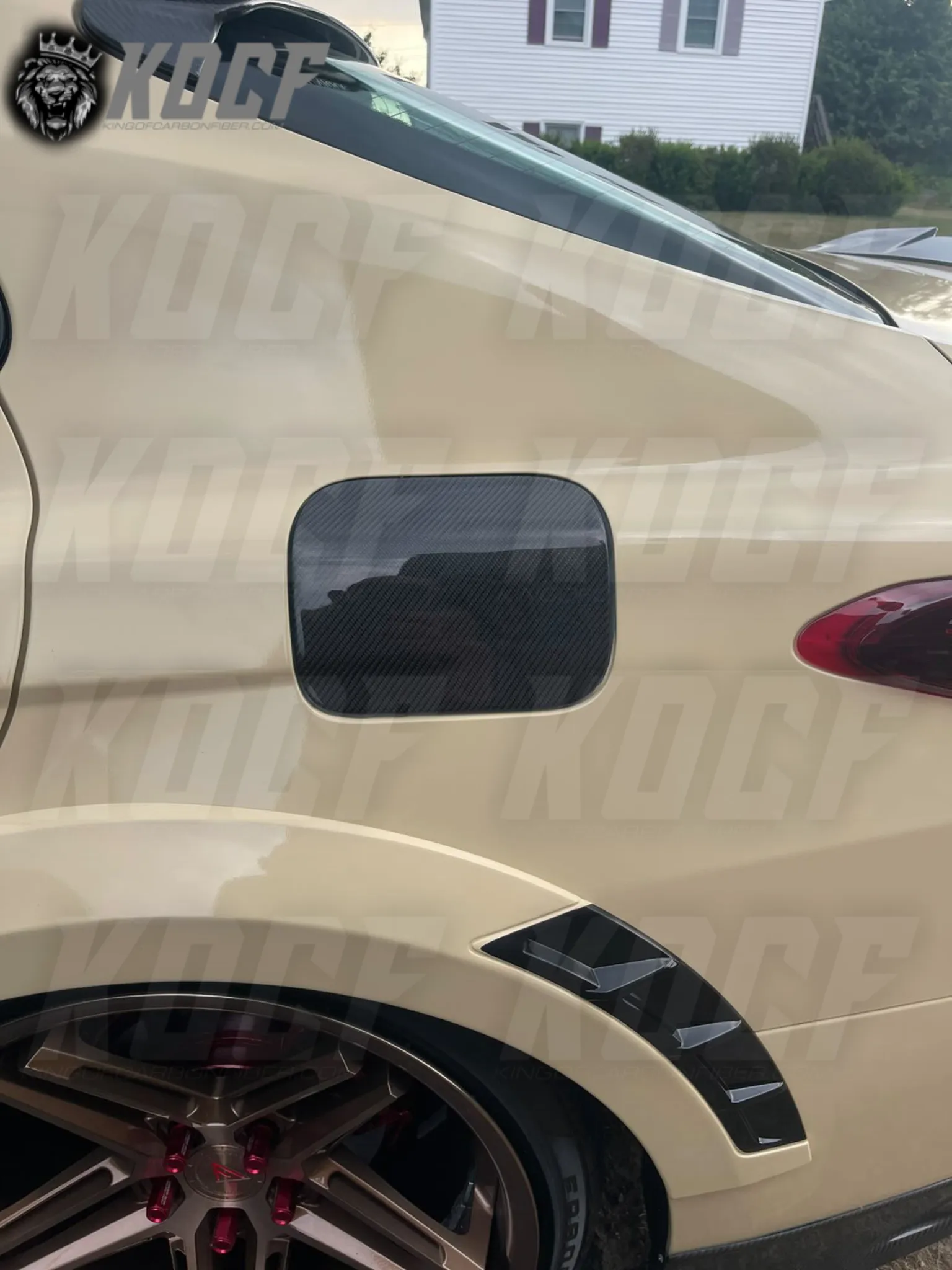 Gas Door Carbon Fiber Replacement 2018-2024 Toyota Camry Compatible - Customizable