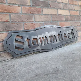 German Family Custom Metal Sign - Stammtisch - Gather Sign, Wall Art, Welcome Signs