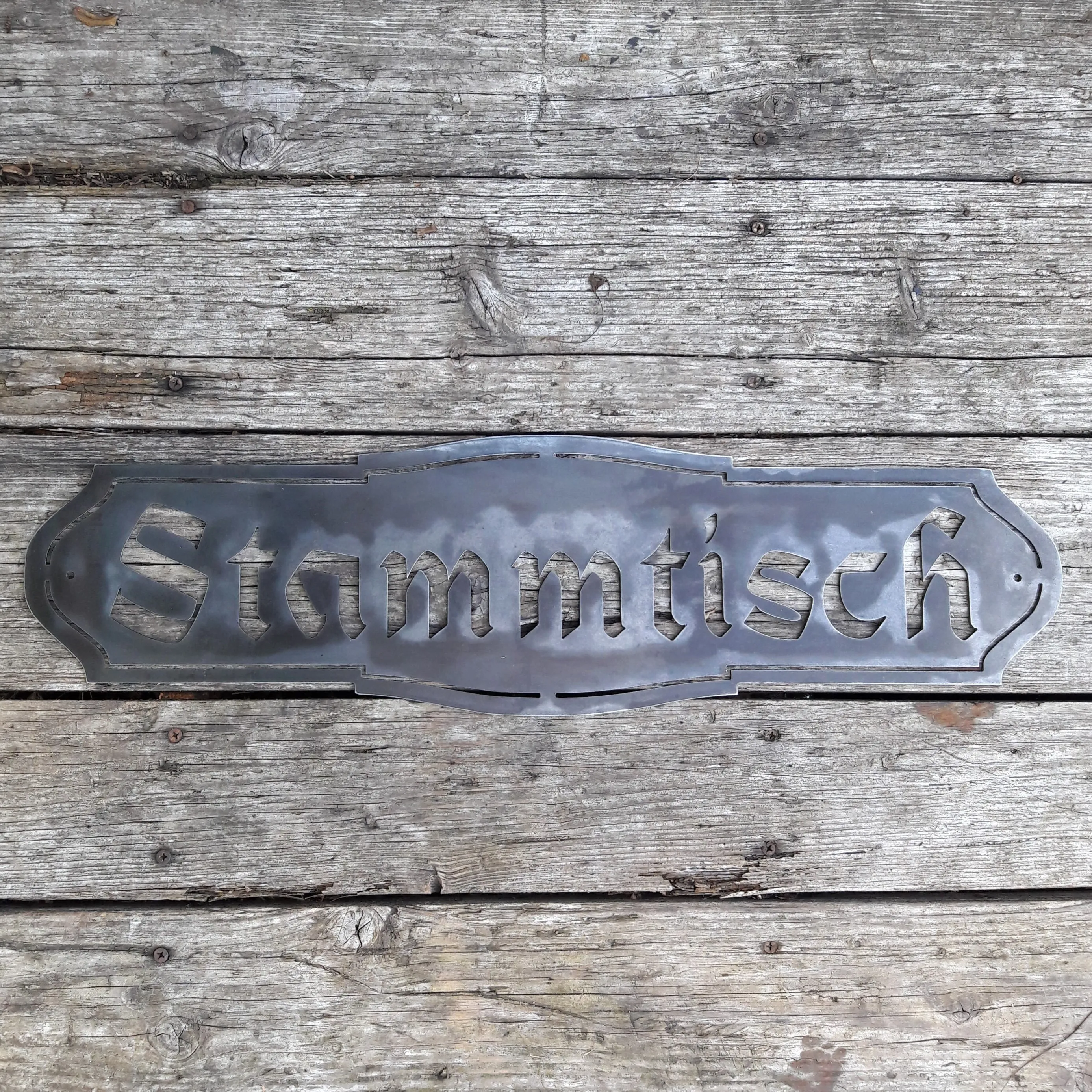 German Family Custom Metal Sign - Stammtisch - Gather Sign, Wall Art, Welcome Signs