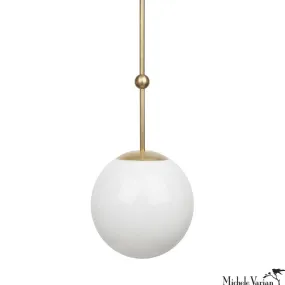 Globe and Ball Pendant Light 10 inch Brass