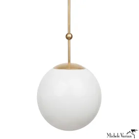 Globe and Ball Pendant Light 12 inch Brass