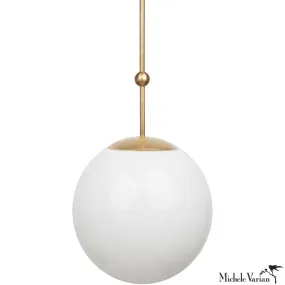 Globe and Ball Pendant Light 14 inch Brass