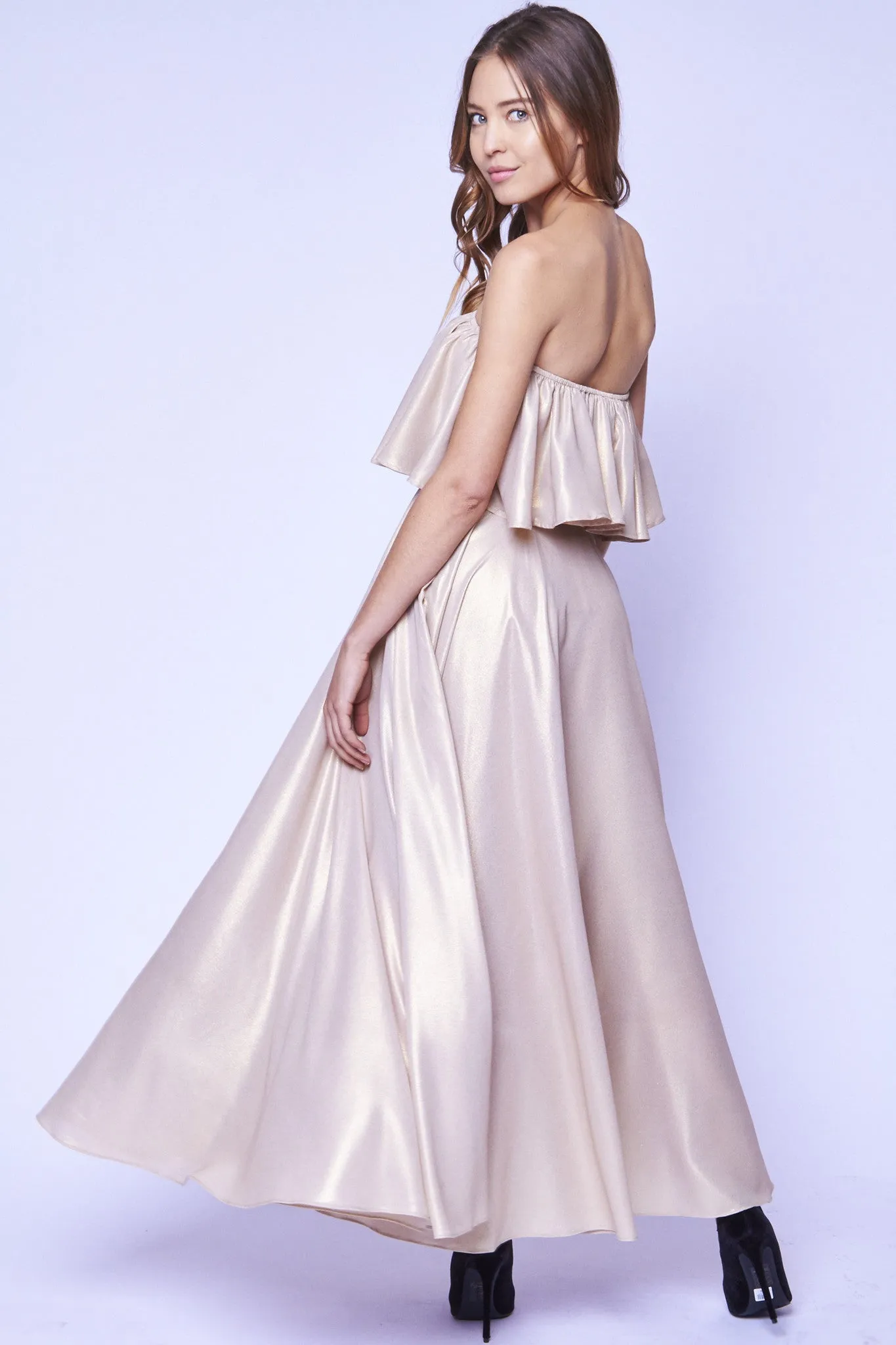 GOLD MAXI SKIRT