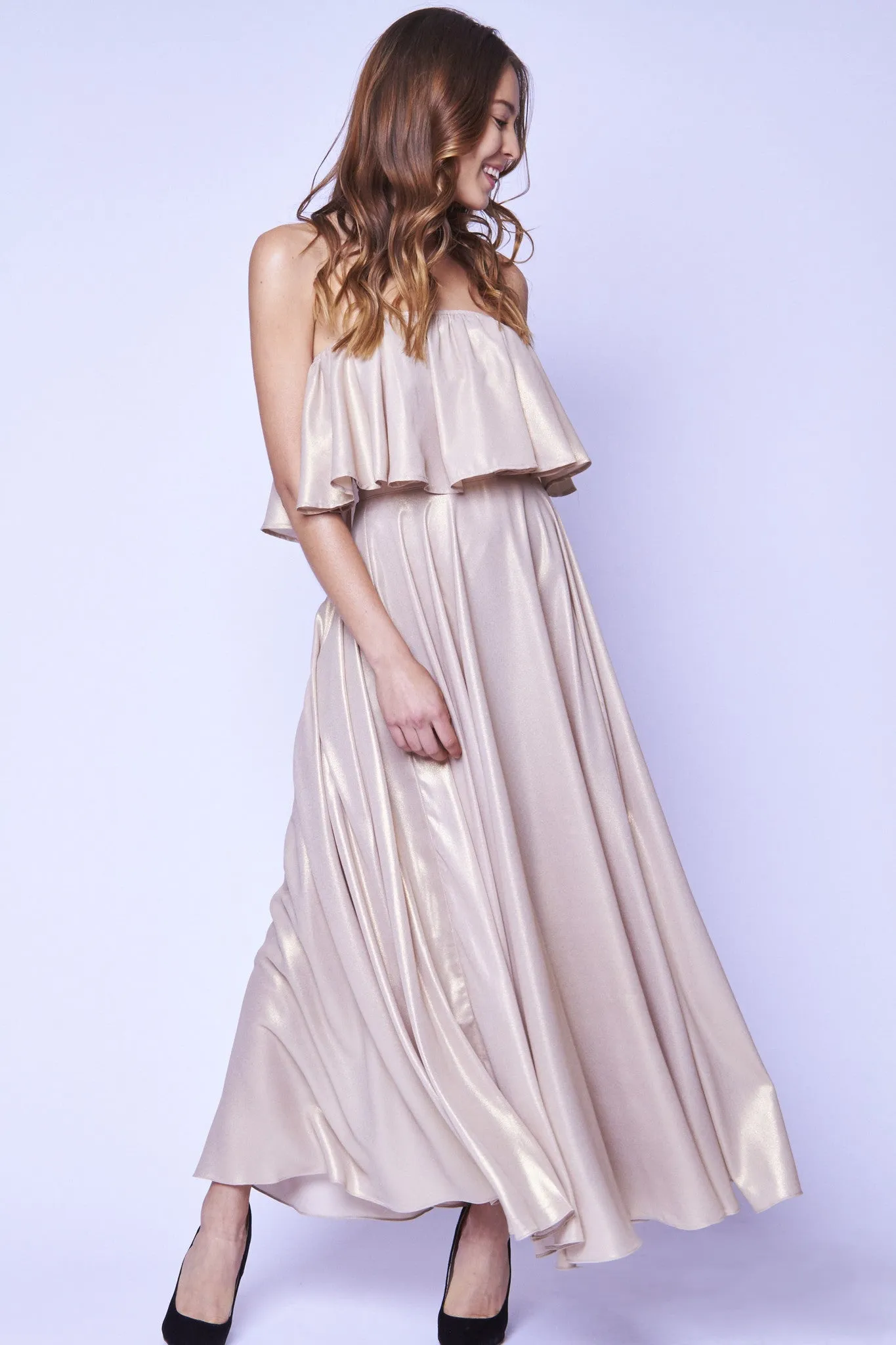 GOLD MAXI SKIRT
