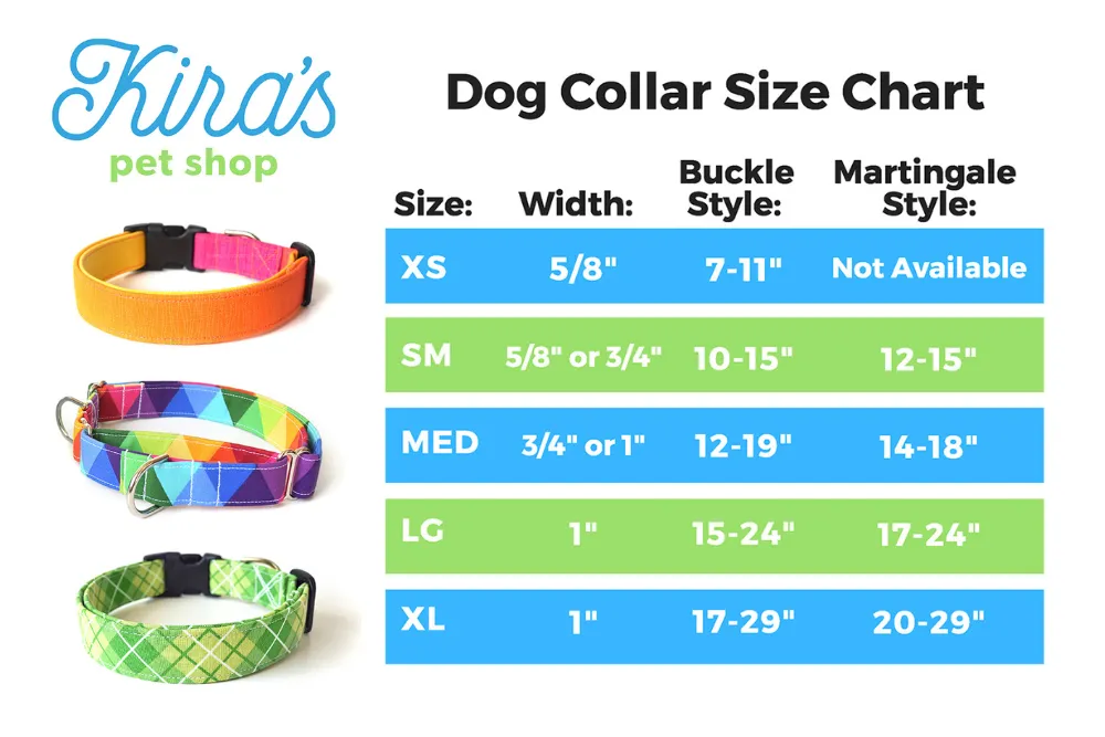 Green & Red Plaid Dog Collar