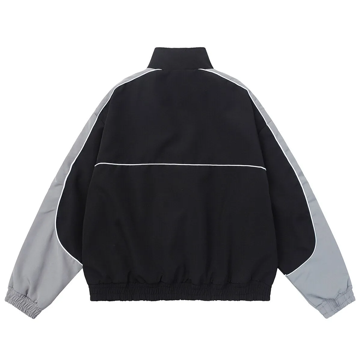 Hip Hop Streetwear Jackets Star Splicing Harajuku Loose Coat Men Spring Autumn Casual Camping Jackets Outwear