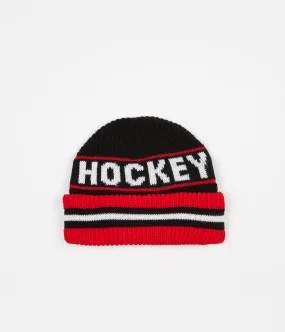 Hockey Big Beanie - Black / Red
